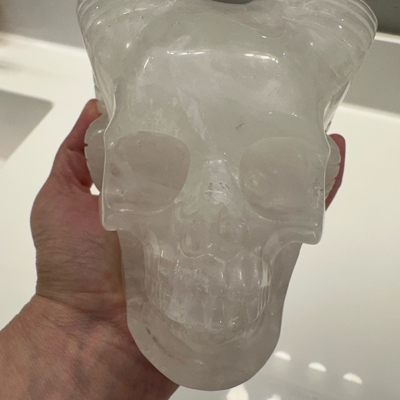 Crystal Ram Skull Sculpture - Picture 5 of 6